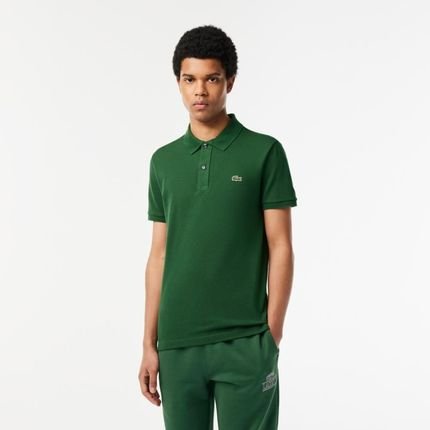 Camisa Polo masculina Slim Fit em petit piquet Verde - Marca Lacoste