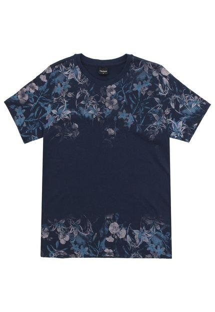 Camiseta Rovitex Menino Floral Azul-Marinho - Marca Rovitex