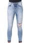 Calça Jeans Aeropostale Skinny Cropped Estonada Azul - Marca Aeropostale