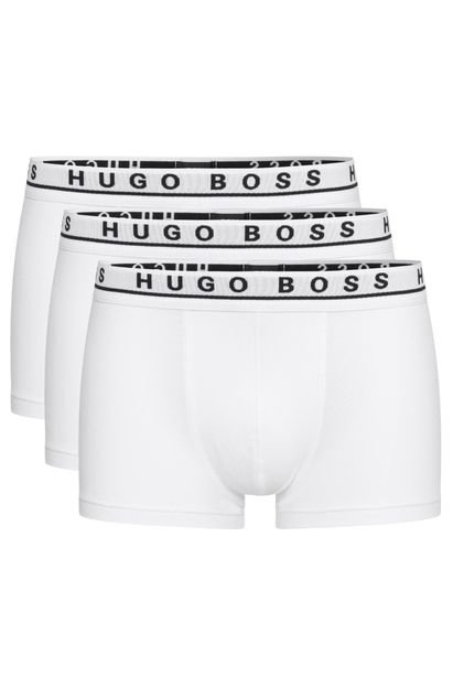 Conjunto BOSS 3 cuecas boxer Branco - Marca BOSS