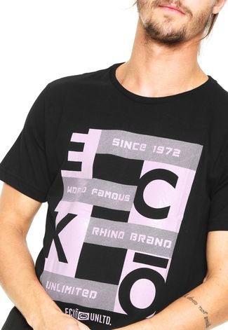 Camiseta Ecko Estampada Preta