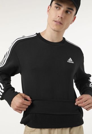 Blusa de Moletom Fechada adidas Sportswear Essentials 3-Stripes