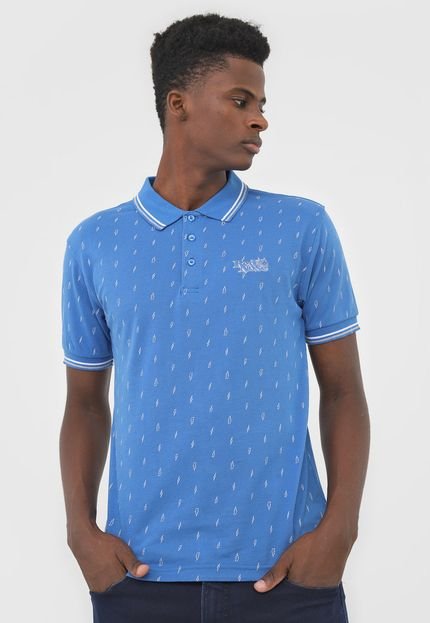 Camisa Polo Red Nose Reta Estampada Azul - Marca Red Nose