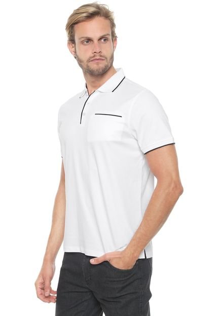 Camisa Polo Calvin Klein Reta Bolso Branca - Marca Calvin Klein