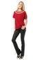 Blusa Spezzato Recortes Vinho - Marca Spezzato