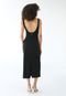 Vestido Colcci Midi Decote Costa Preto - Marca Colcci