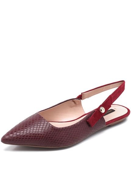 Sapatilha Couro Jorge Bischoff Slingback Vinho - Marca Jorge Bischoff