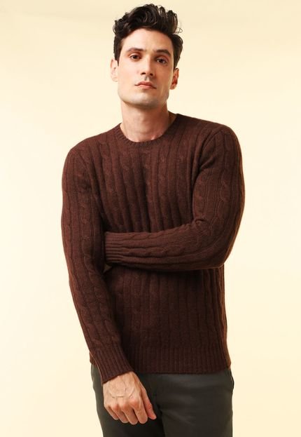 Suéter Tricot Polo Ralph Lauren Textura Marrom - Marca Polo Ralph Lauren