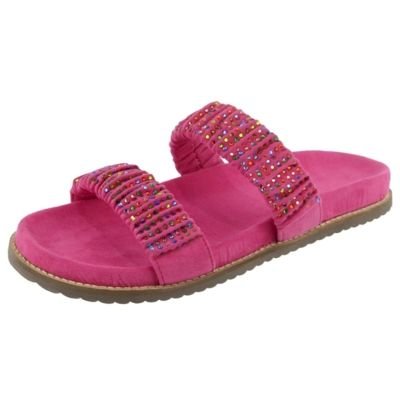 Rasteira Dafiti Shoes Strass Rosa - Compre Agora