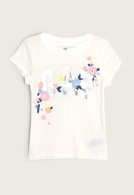 Camiseta Infantil GAP Floral Off-White - Marca GAP