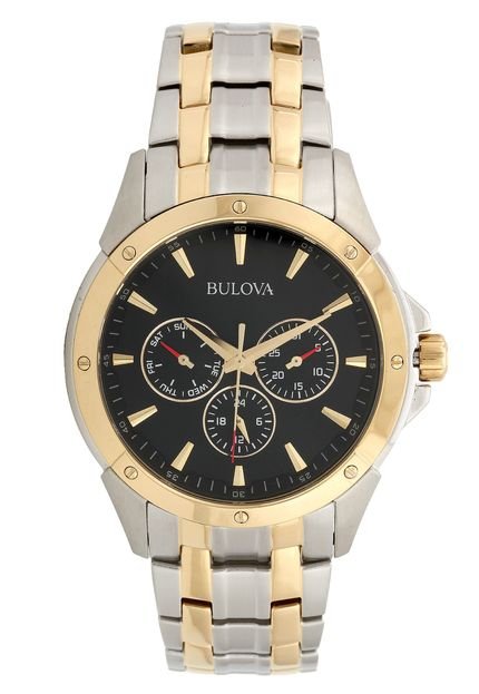 Relógio Bulova WB21632P Prata/Dourado - Marca Bulova