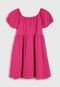 Vestido Manga Curta Kyly Laise Rosa - Marca Kyly