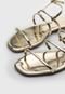 Rasteira Dafiti Shoes Metalizada Dourada - Marca DAFITI SHOES