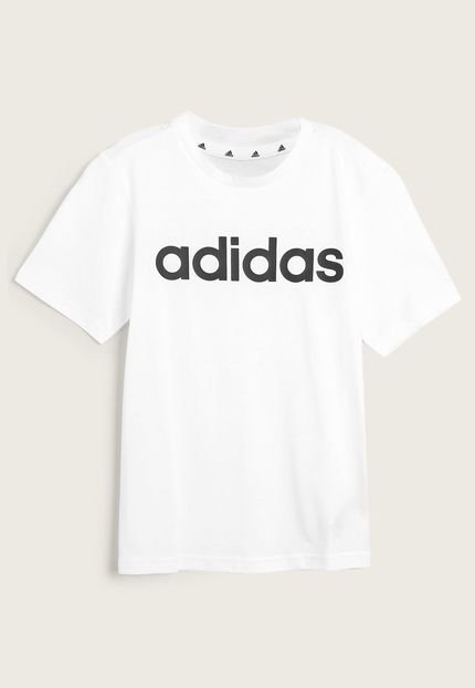 Camiseta Infantil adidas Essentials Linear Logo Branca - Marca adidas