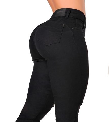 Calça Jeans Feminina Levanta Bumbum Modeladora Preta ORIGINAL SHOPLE  A19 - Marca SHOPLE