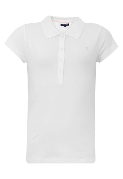 Camisa Polo Tommy Hilfiger Fitted Off-White - Marca Tommy Hilfiger