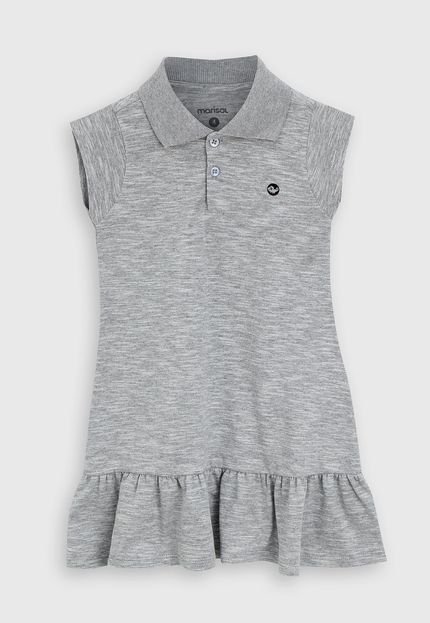 Vestido Polo Marisol Infantil Sino Cinza - Marca Marisol