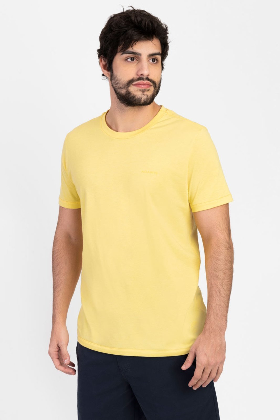 Camiseta Aramis Manga Curta Lisa Eco Amarelo - M - Marca Aramis