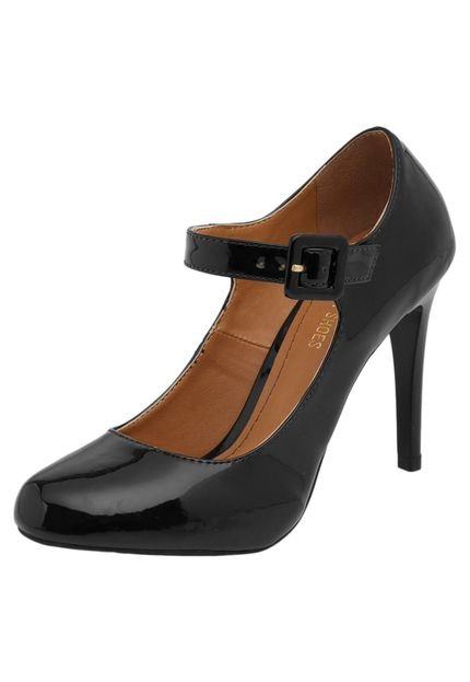 Scarpin DAFITI SHOES Bico Redondo Preto - Marca DAFITI SHOES