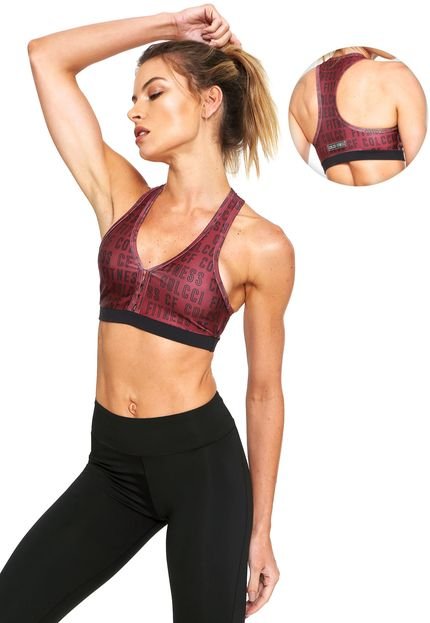 Top Colcci Fitness Estampado Vinho - Marca Colcci Fitness