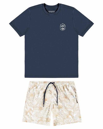 Conjunto Camiseta e Short Nylon Infantil Masculino Onda Marinha - Marca Onda Marinha