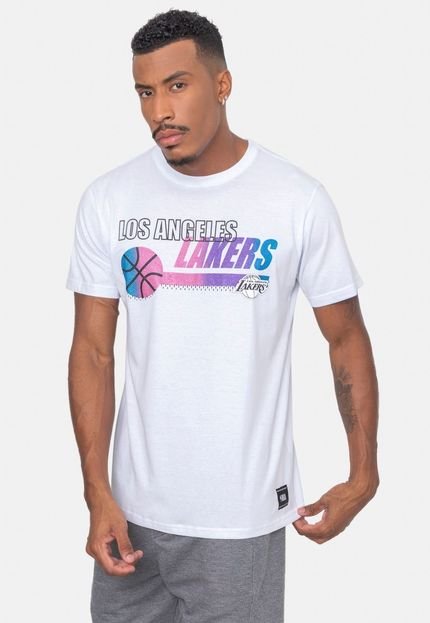 Camiseta NBA Energy On Court Los Angeles Lakers Off White - Marca NBA