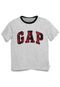 Camiseta GAP Infantil Logo Xadrez Cinza - Marca GAP