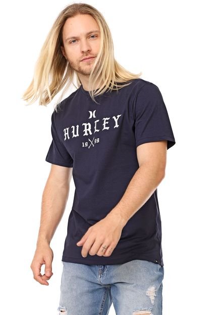 Camiseta Hurley Lettering Azul-marinho - Marca Hurley
