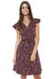 Vestido For Why Curto Floral Vinho - Marca For Why