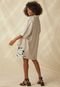 Camisa Inspira Sustentável Ampla Sem Gênero LENZING™ Modal com Linho Bege - Marca Inspira