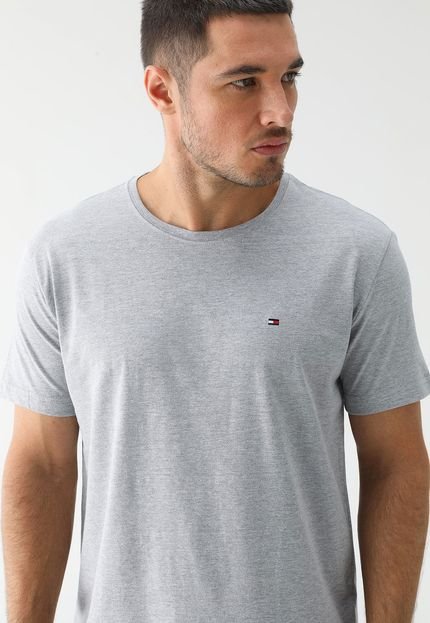 Camiseta Tommy Hilfiger Reta Icon Cinza - Compre Agora | Dafiti Brasil