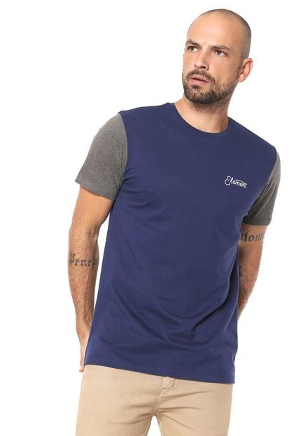Camiseta Element Pinion Azul-marinho/Cinza - Marca Element