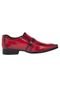Sapato Social Rafarillo Side Gore Textura Vermelho - Marca Rafarillo