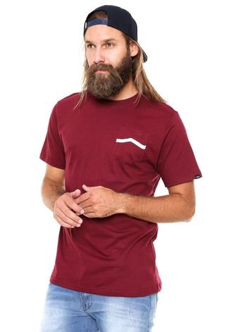 Camiseta Vans Side Stripe Pocket T Vinho - Compre Agora