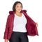 Jaqueta Puffer Feminina Plus Size Peluciada Capuz Nylon Lisa - Marca Zafina