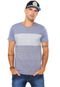 Camiseta RVCA Static Stripe Azul/Cinza - Marca RVCA