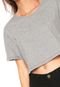 Camiseta Cropped Be Red Relevo Cinza - Marca Be Red