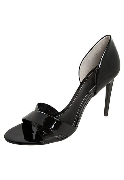 Peep Toe Dumond Tiras Cruzadas Preto - Marca Dumond