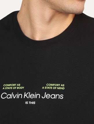 Camiseta Calvin Klein Jeans Masculina Is This Comfort Preta