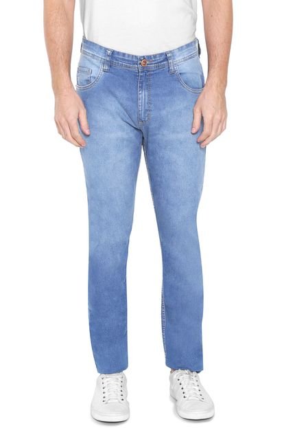 Calça Jeans Malwee Reta Estonada Azul - Marca Malwee