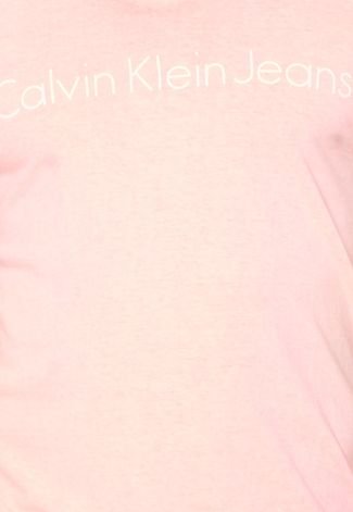 Camiseta Calvin Klein Jeans Logo Coral