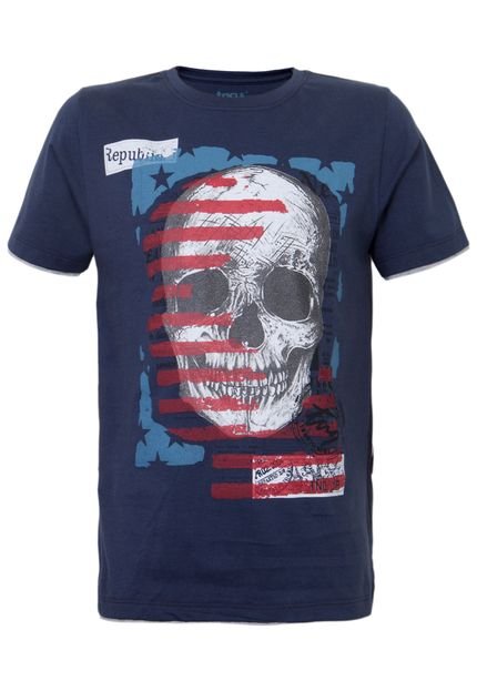 Camiseta TNG Skull Jr Inf. Azul - Marca TNG