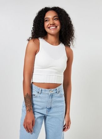 Blusa Cropped Halter Seamless