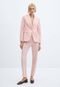 Blazer Mango Reto Alfaiataria Rosa - Marca Mango