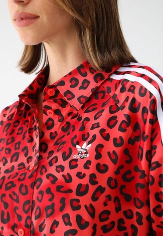 Camisa adidas Originals Leopard Luxe Vermelha