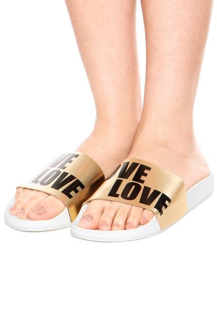 Chinelo Slide Vizzano Love Dourado - Marca Vizzano