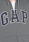 Moletom Flanelado Aberto GAP Logo Cinza - Marca GAP