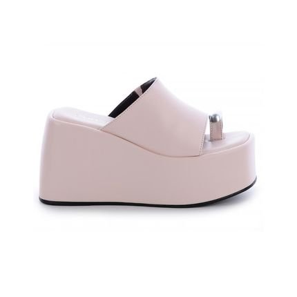 Flat Tamanco Sasha Off White Off-white - Marca Damannu Shoes