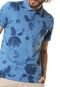 Camisa Polo Aramis Slim Floral Azul - Marca Aramis