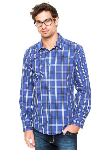 Camisa Colcci Xadrez Azul - Marca Colcci